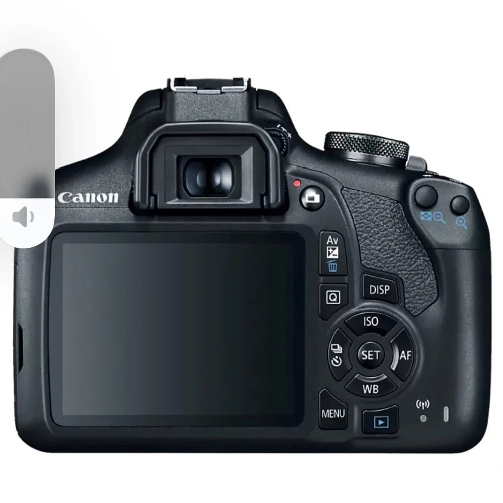 Canon Black DSLR Camera with Lens and Bag